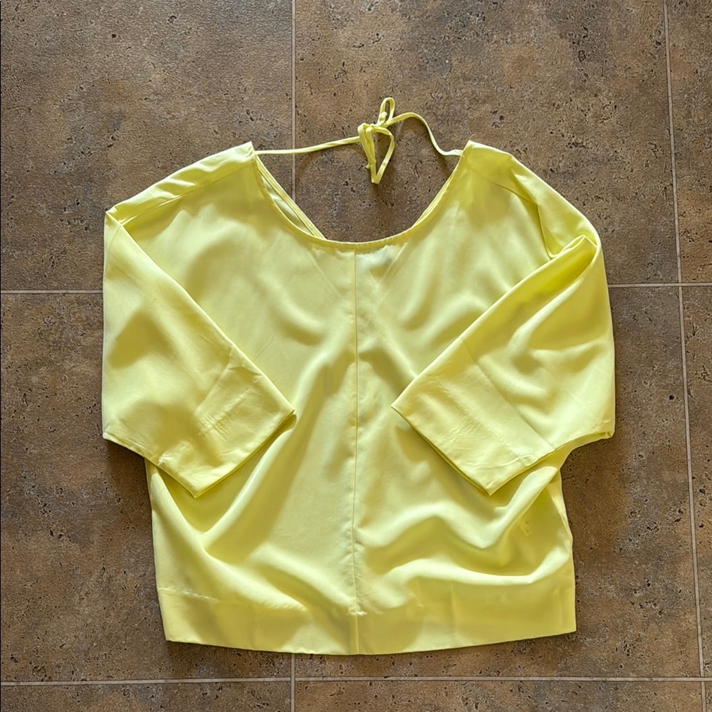 Yellow Tie-Back Blouse